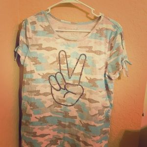Girls Peace Sign Shirt (Justice)
